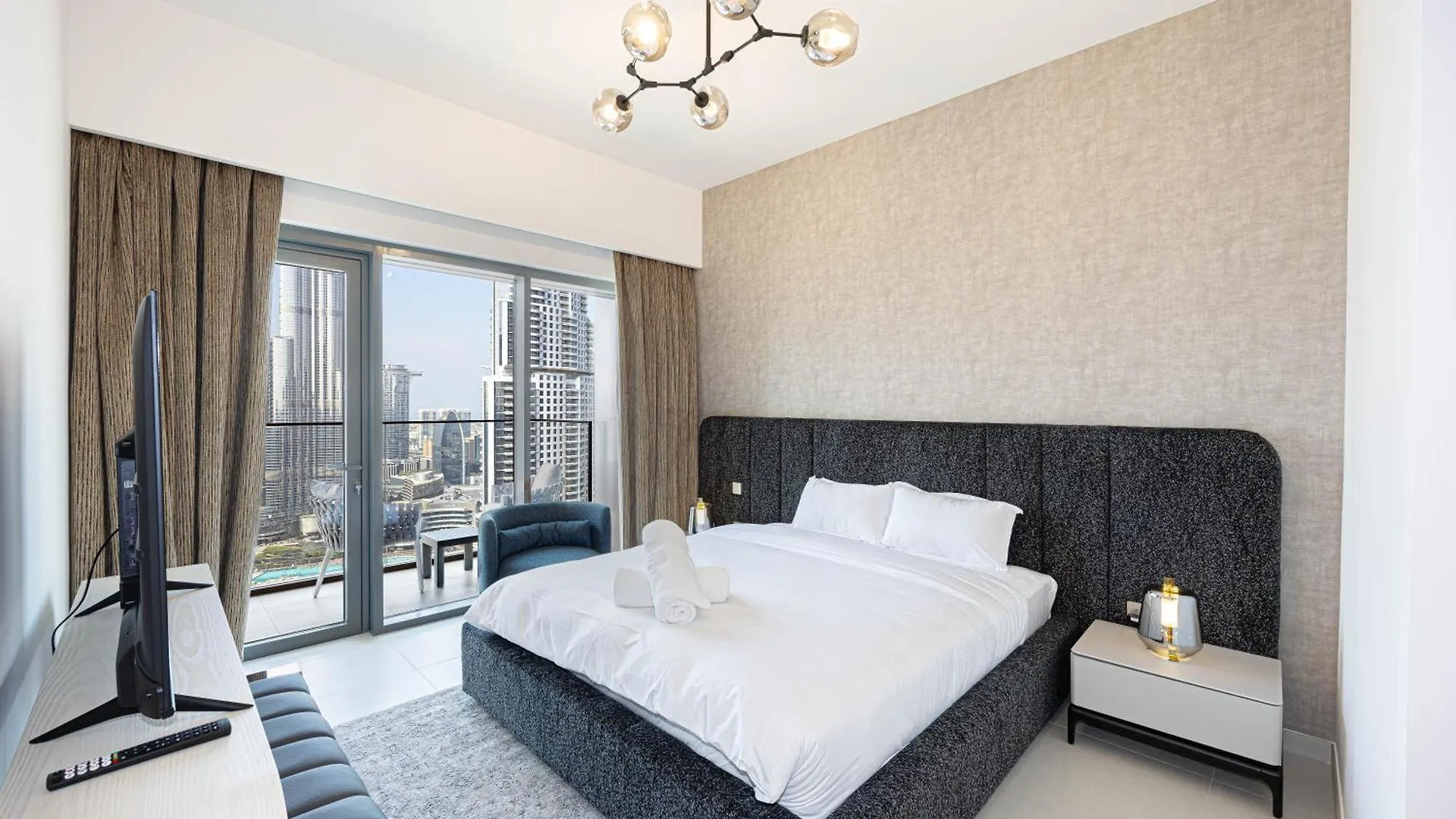 두바이 3Br Burj & Fountain View, High Floor Burj Royale Downtown 아파트